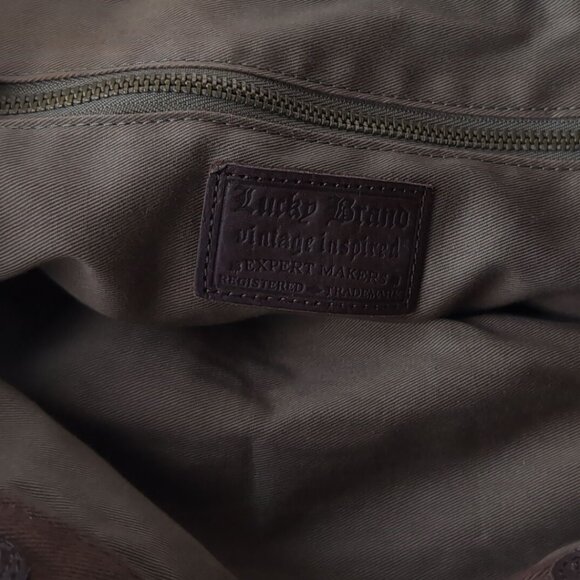 VINTAGE LUCKY BRAND Bag Large Multicolor Patchwork Leather Hobo 20" - Picture 10 of 10